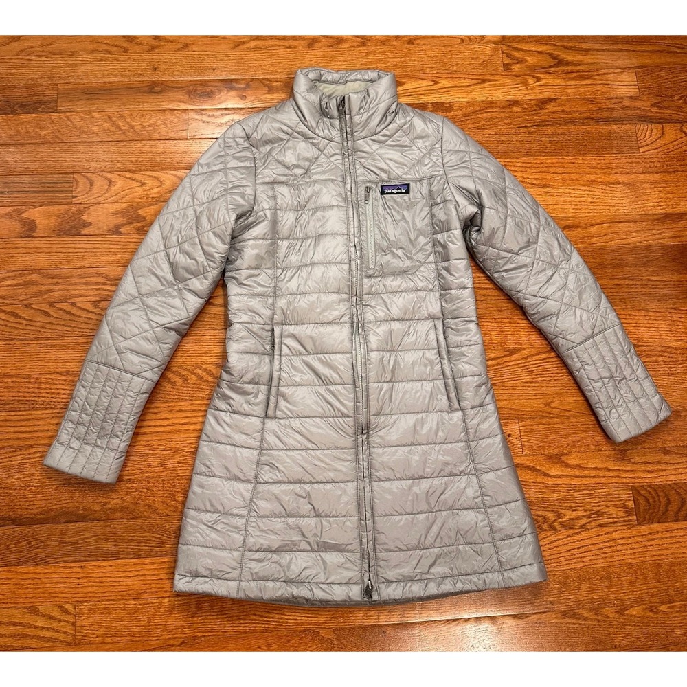 Patagonia‎ Radalie Parka Jacket Womens Small Gray Puffer Quilted Insulated 27695